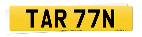 Registration number TAR 77N